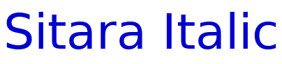 Sitara Italic フォント